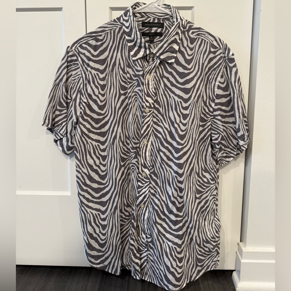 Banana Republic Zebra Print Men's Shirt